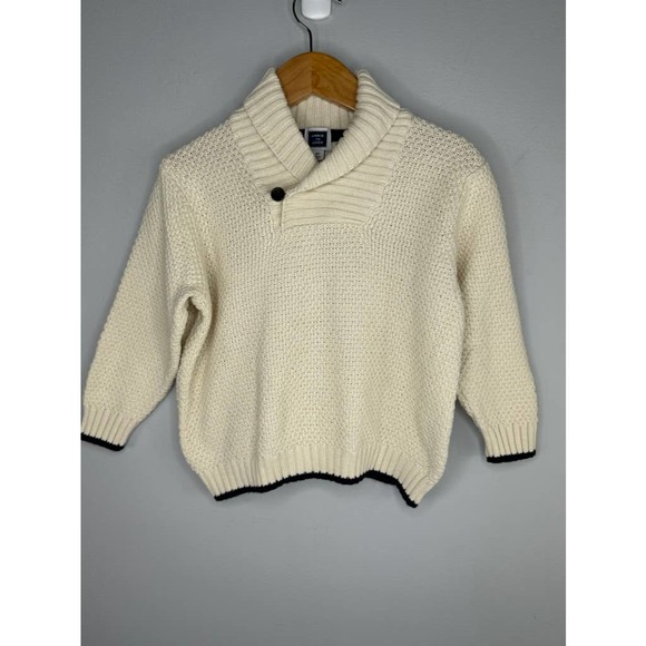 Janie and Jack Other - Janie and Jack Boys Cream Shawl Collar Sweater 2T